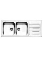 Lavello Melodia Inox 116x50 da incasso 2vasche Sx