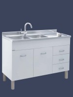 Sottolavello Sofia per lavelli Inox 120 cassetti Dx
