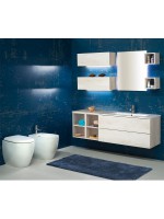 Ambiente bagno Unika 160 cm con pensili a giorno