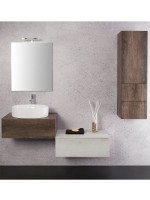 Unika sospesa 185 Bicolore con lavabo d'appoggio 