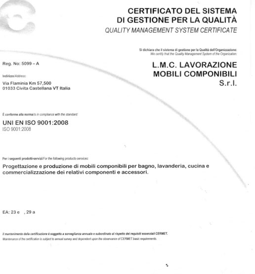 QUALITÀ CERTIFICATA